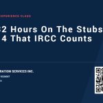 SAAB Immigration card reading 2,432 Hours On The Stubs, 1,314 That IRCC Counts, under the kicker Canadian Experience Class