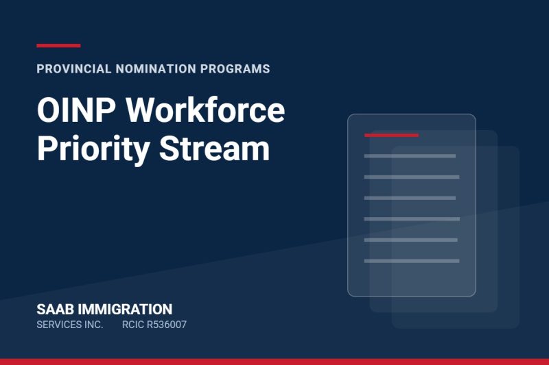 OINP Workforce Priority Stream. SAAB Immigration Services Inc.